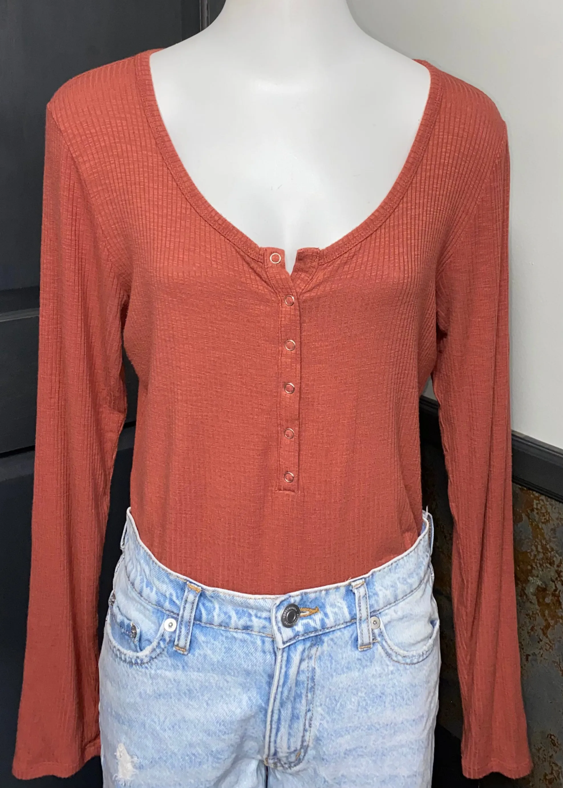 Aerie Ribbed Bodysuit- (XL)