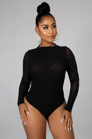 BLACK SHEER BODYSUIT