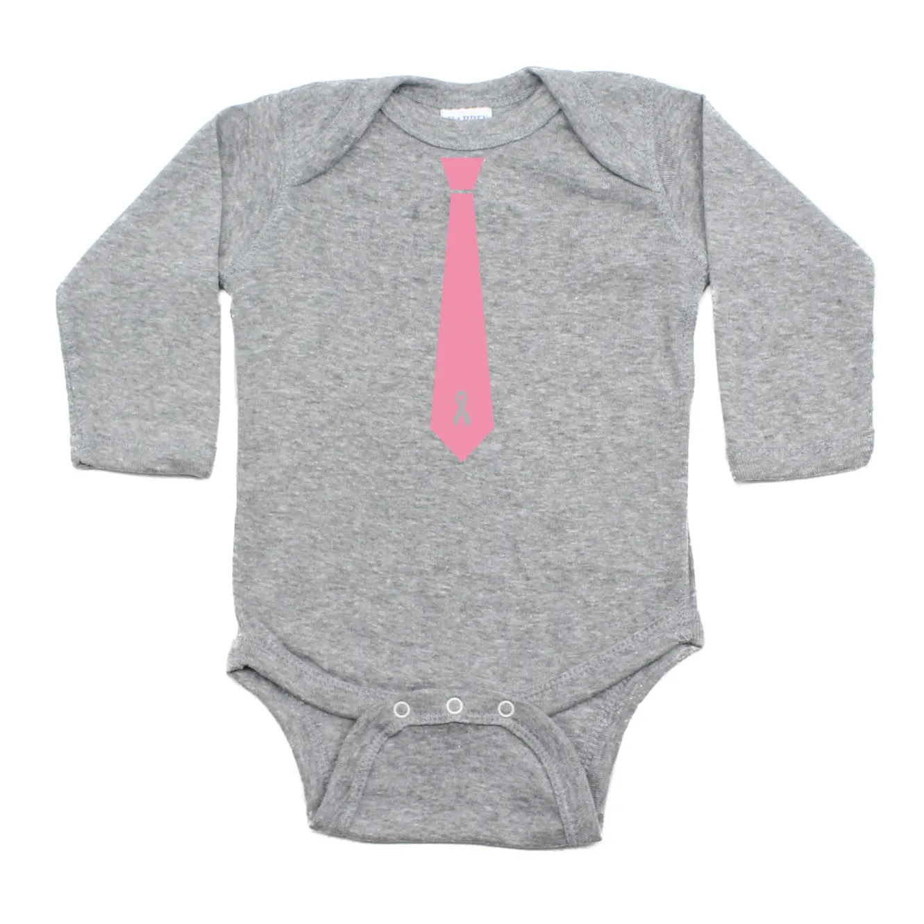 Breast Cancer Awareness Breast Cancer Tie Long Sleeve Infant Bodysuit