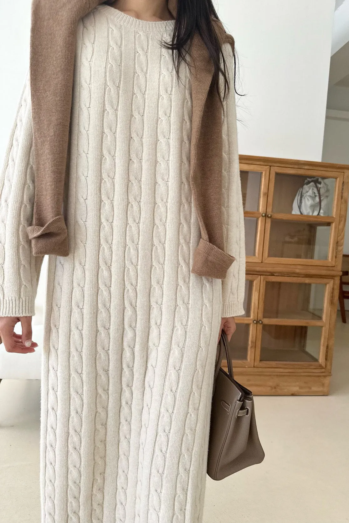 Cozy Cable Sweater Dress