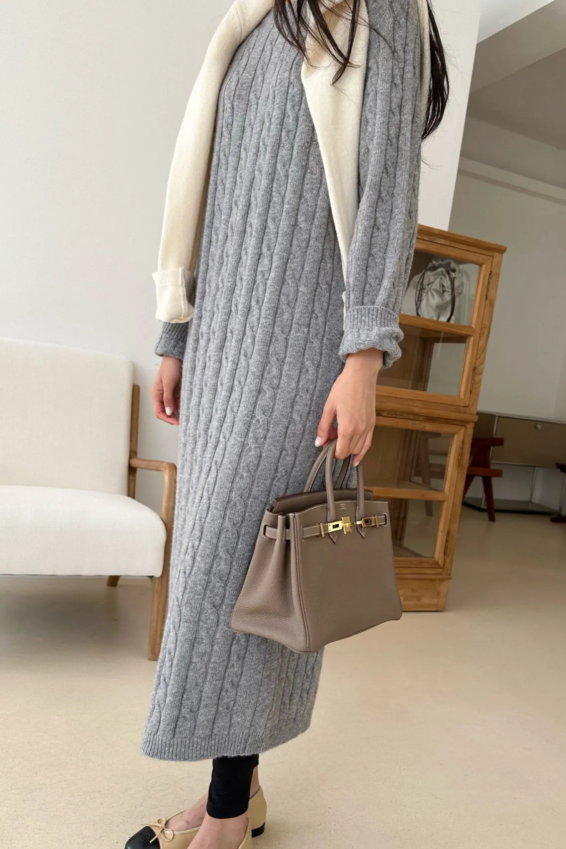 Cozy Cable Sweater Dress