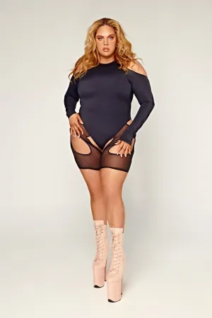 DollHaus Mesh Bodysuit - Black