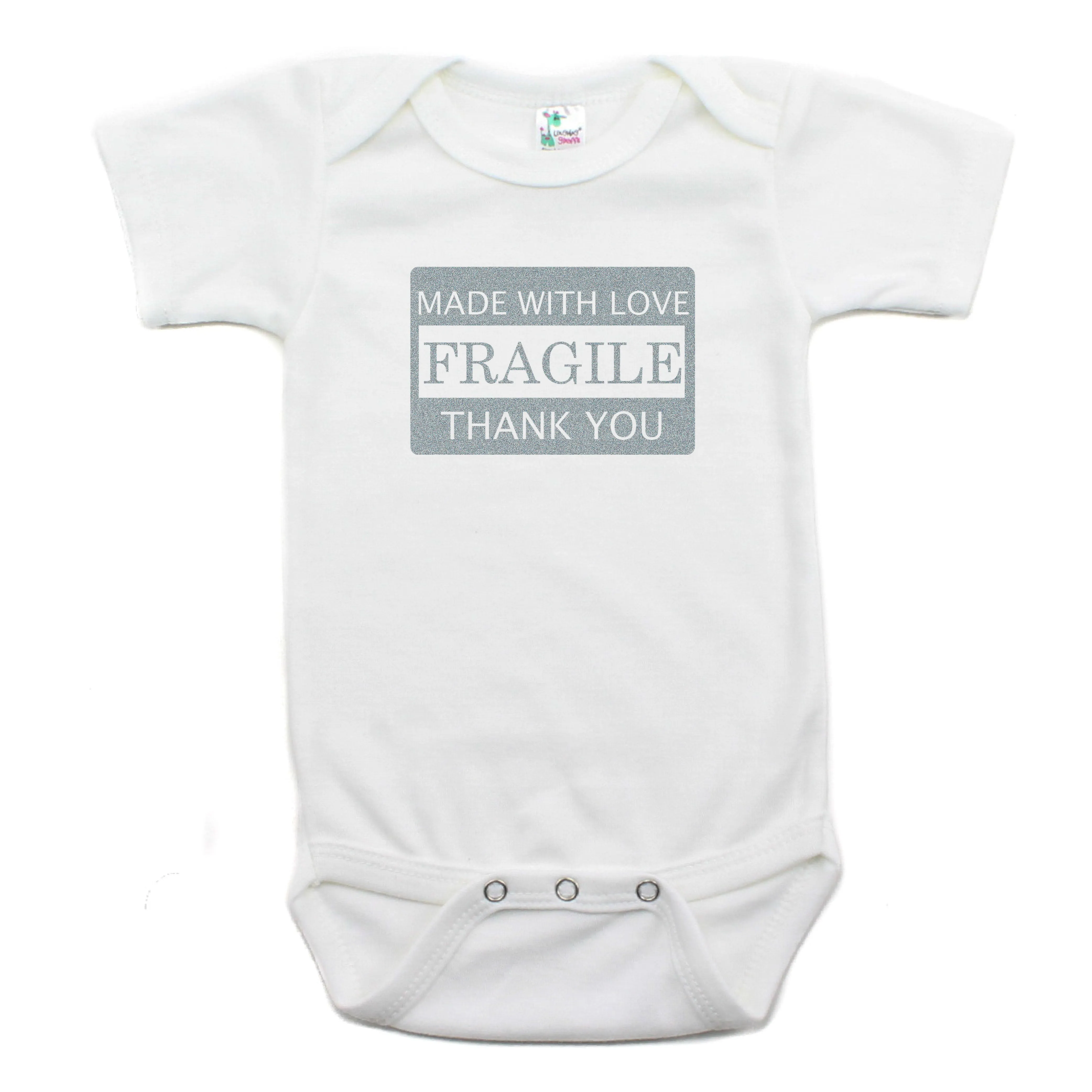 Fragile Made With Love Short Sleeve Bodysuit
