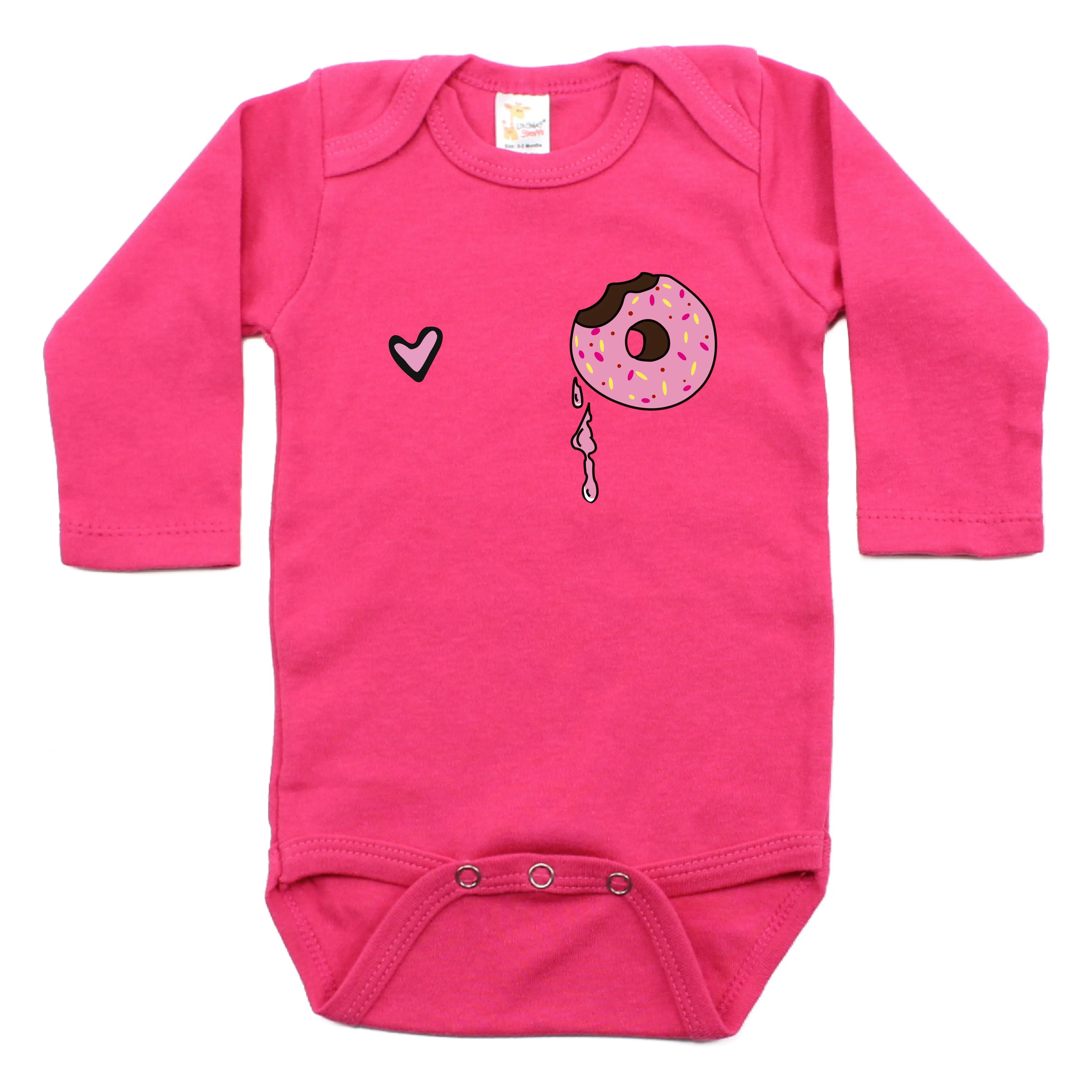 I Love Donut SPK Long Sleeve 100% Cotton Bodysuit
