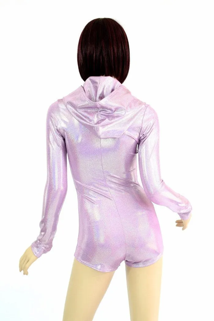 Lilac Long Sleeve Hoodie Romper