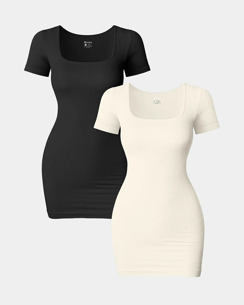 Short Neck Bodycon Mini Dress