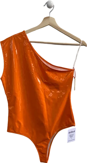Urban Outfitters BDG Orange One-Shoulder Bodysuit Size M